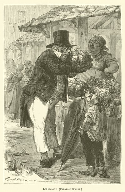Les Melons, Frederic Soulie av after Emile Antoine Bayard