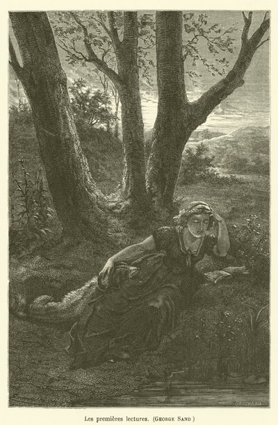 De första läsningarna, George Sand av after Emile Antoine Bayard