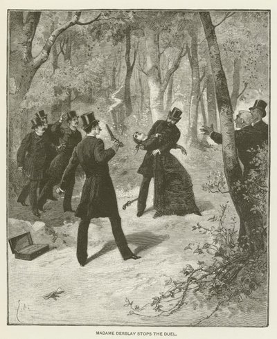 Madame Derblay stoppar duellen av after Emile Antoine Bayard
