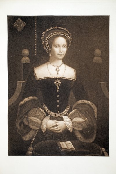 Prinsessan Mary, senare drottning Mary I, ca 1537, pub. 1902 (kollotyp) av after English School