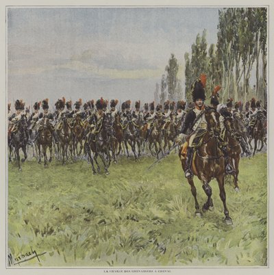 Hästgrenadjärernas laddning av after Felicien baron de Myrbach-Rheinfeld