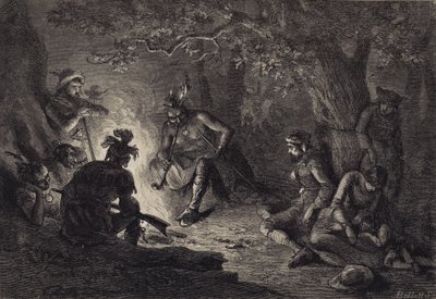 Fångar från Wyoming Valley av after Felix Octavius Carr Darley
