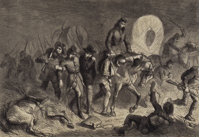 De konfedererades reträtt från Shiloh av after Felix Octavius Carr Darley