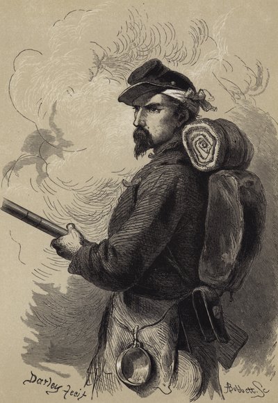 Soldat från amerikanska inbördeskriget av after Felix Octavius Carr Darley
