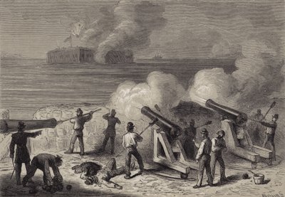 Attacken på Fort Sumter av after Felix Octavius Carr Darley