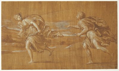 Apollo förföljer Daphne av after Francesco Albani