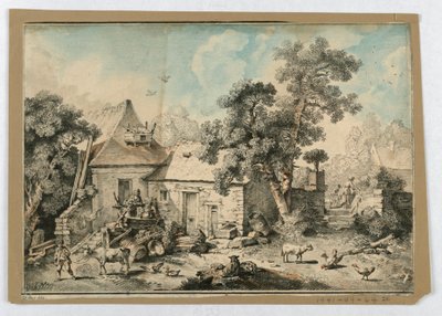 Sittande herde av after Francois Boucher