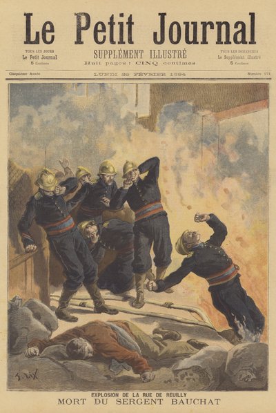 En brandmans död av after Frederic Theodore Lix