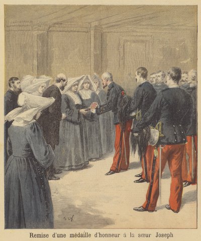 Presentation av en medalj till syster Joseph av after Frederic Theodore Lix