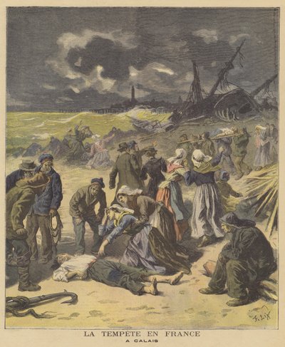 Stormar i Calais av after Frederic Theodore Lix