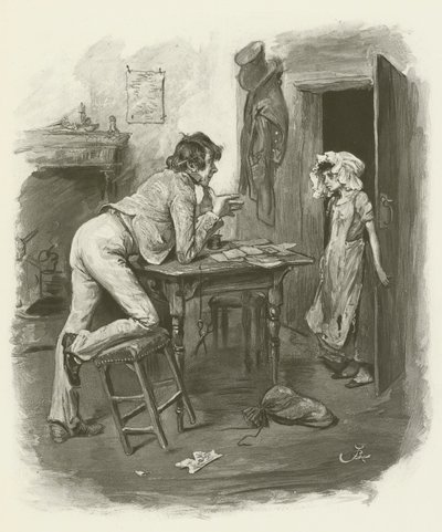 Dick Swiveler och marschinnan av after Frederick Barnard