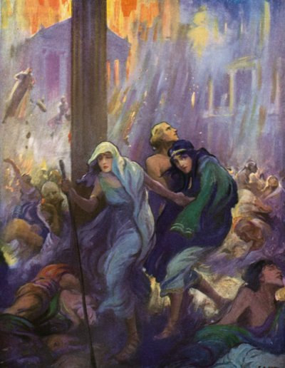 Hälften ledande, hälften bärande Ione, Glaucus följde sin guide av after Frederick Coffay Yohn