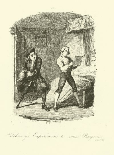 Illustration för Peregrine Pickle av Tobias Smollett av after George Cruikshank