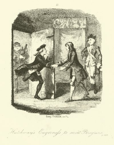 Illustration för Peregrine Pickle av Tobias Smollett av after George Cruikshank