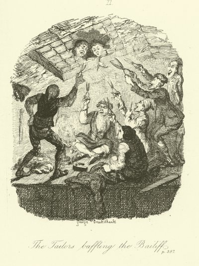 Illustration för Peregrine Pickle av Tobias Smollett av after George Cruikshank