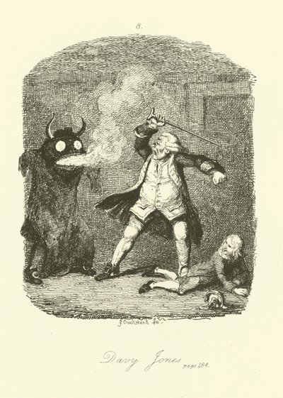 Illustration för Peregrine Pickle av Tobias Smollett av after George Cruikshank