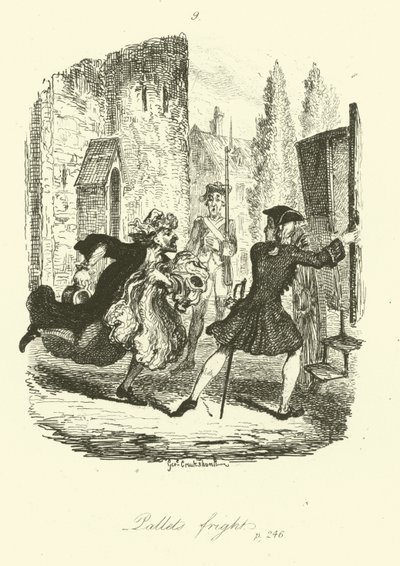 Illustration för Peregrine Pickle av Tobias Smollett av after George Cruikshank