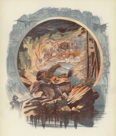 Illustration för Tam OShanter av Robert Burns av after George Cruikshank