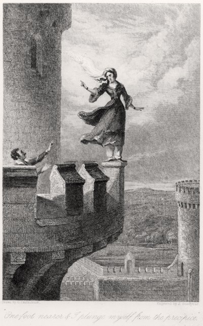 Rebecca, från Ivanhoe av Walter Scott (1771-1832) av after George Cruikshank