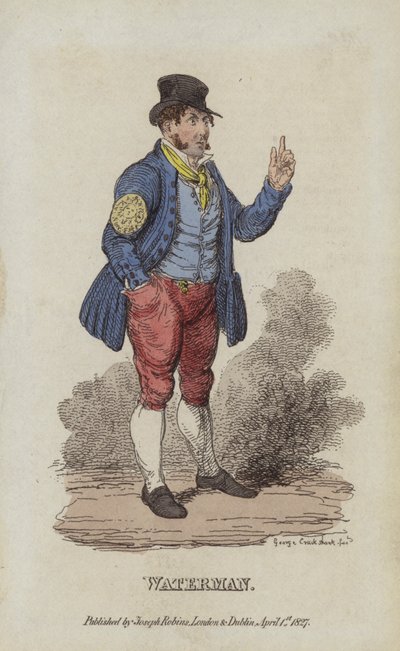 Färjkarl av after George Cruikshank