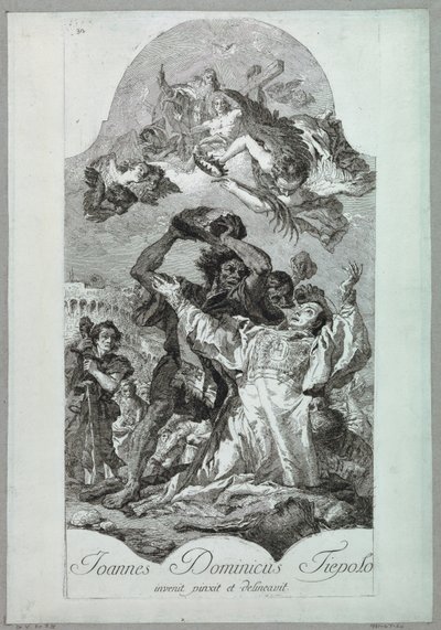 Sankt Stefans martyrskap av after Giovanni Battista Tiepolo