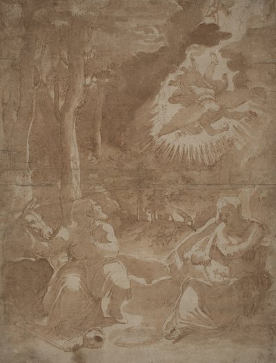 Vila på flykten till Egypten av after Girolamo Muziano