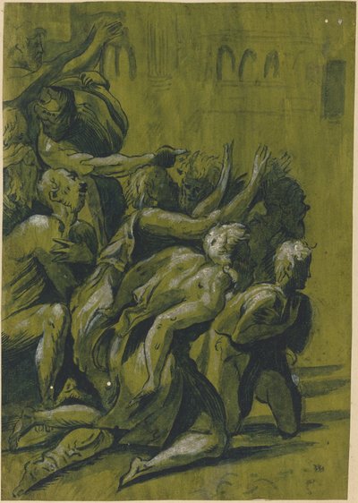 Nio figurer av after Giuseppe Nicolo Vicentino
