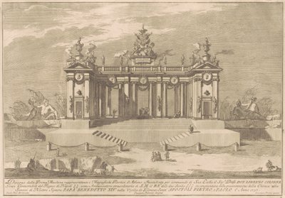Prima Macchina för Kina 1757: Kolonnaden i Atenska Lyceum av after Giuseppe Palazzi Giuseppe Pozzi after Paolo Posi