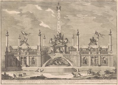 Prima Macchina för Kina 1758: En "Deliziosa" med hängande trädgårdar av after Giuseppe Palazzi Giuseppe Pozzi after Paolo Posi