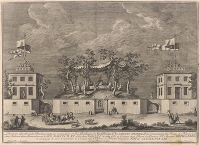 Seconda Macchina för Chinea 1759: En "Deliziosa" med en Bacchanal av after Giuseppe Palazzi Giuseppe Vasi after Paolo Posi
