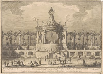 Seconda Macchina för Chinea 1760: A Chinoiserie Pavilion av after Giuseppe Palazzi Giuseppe Vasi after Paolo Posi