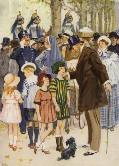 En gata i Paris av after Gordon Frederick Browne