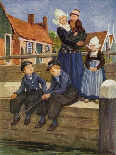 Vid en holländsk kanal av after Gordon Frederick Browne