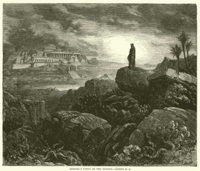 Hesekiels syn av templet, Hesekiel, xl, 2 av Gustave after Dore