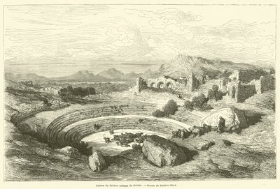 Ruinerna av den antika teatern i Merida av Gustave after Dore