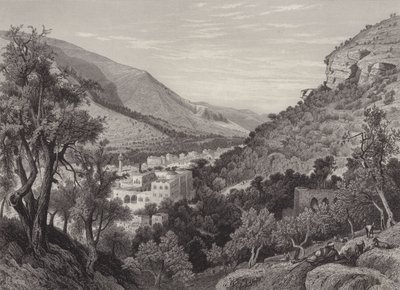Nablus, det antika Sikem av after Harry Fenn