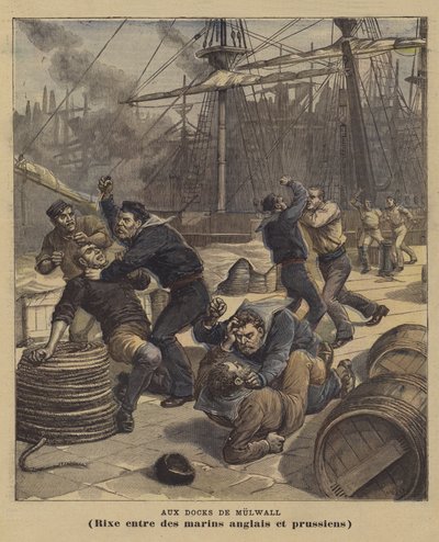 Vid Millwall Docks av after Henri Meyer