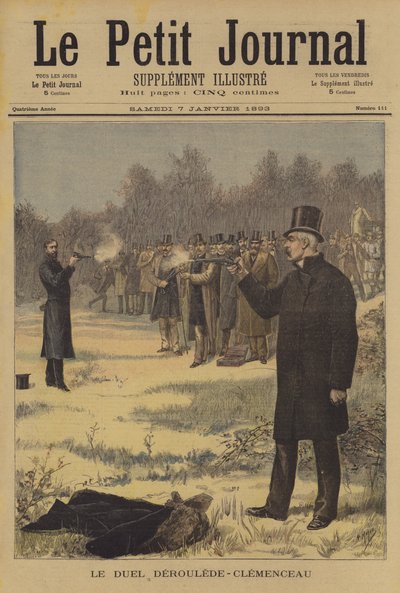 Duell mellan Paul Deroulede och Georges Clemenceau av after Henri Meyer