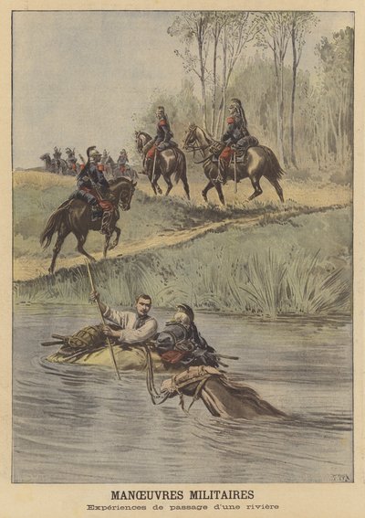 Franska arméns militära manövrar av after Henri Meyer
