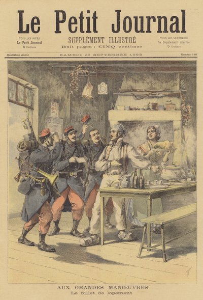 Franska militära manövrar av after Henri Meyer