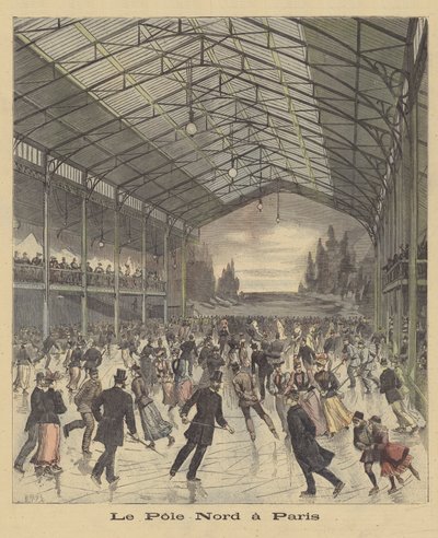 Isbana i Paris av after Henri Meyer