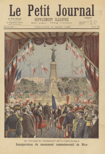 Invigning av ett monument till minne av återintegreringen av grevskapet Nice i Frankrike av after Henri Meyer