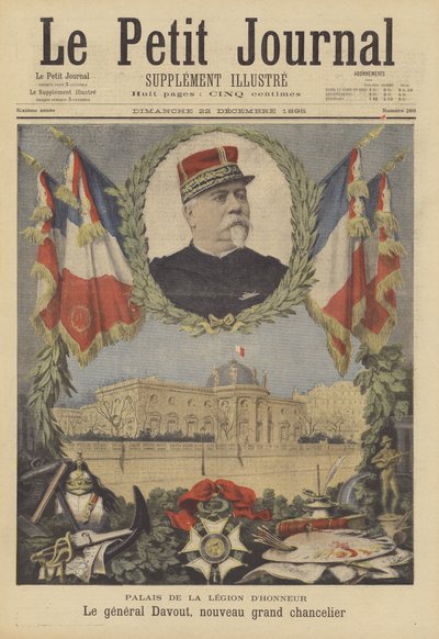 Hederslegionens palats och general Davout, ordens nya storkansler av after Henri Meyer