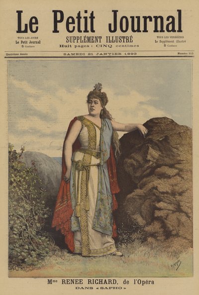 Renee Richard i Sapho på Parisoperan av after Henri Meyer