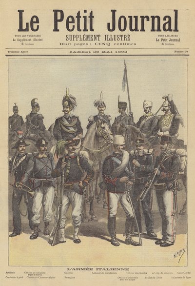 Soldater från den italienska armén av after Henri Meyer