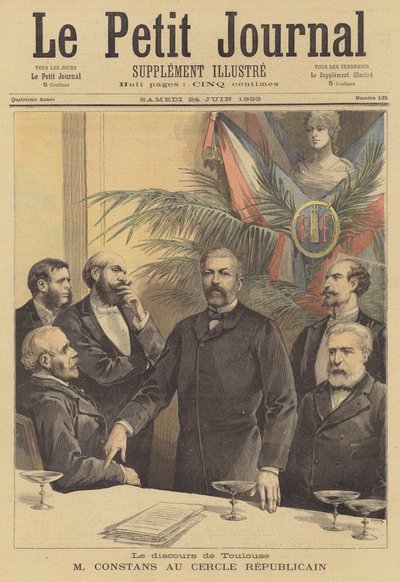 Tal av Jean Antoine Ernest Constans till Cercle Republicain i Toulouse av after Henri Meyer