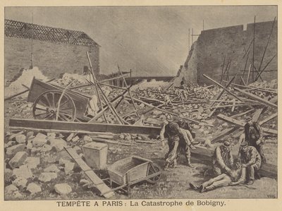 Stormskador i Bobigny, Paris av after Henri Meyer