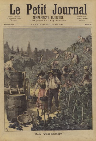 Druvskörden av after Henri Meyer