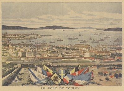 Hamnen i Toulon av after Henri Meyer