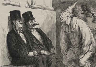 På operabalen: du har för roligt av after Honoré Daumier